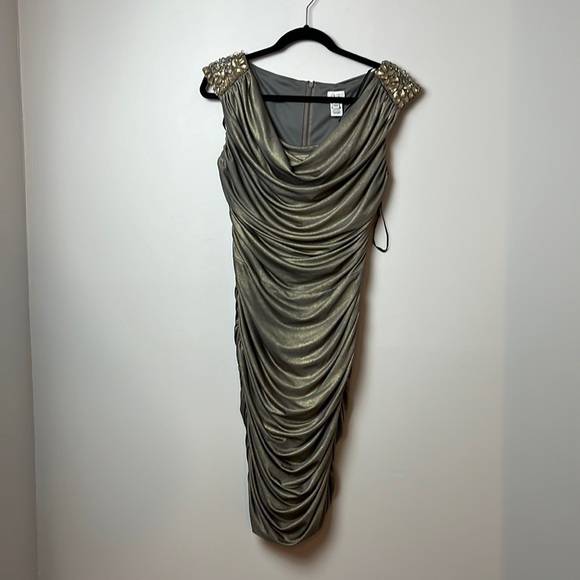 Cache Dresses & Skirts - Cache ruched dress with beading